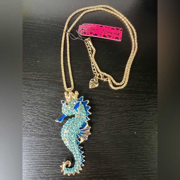 🪸NWT! Blue Rhinestone Seahorse - Picture 2 of 5